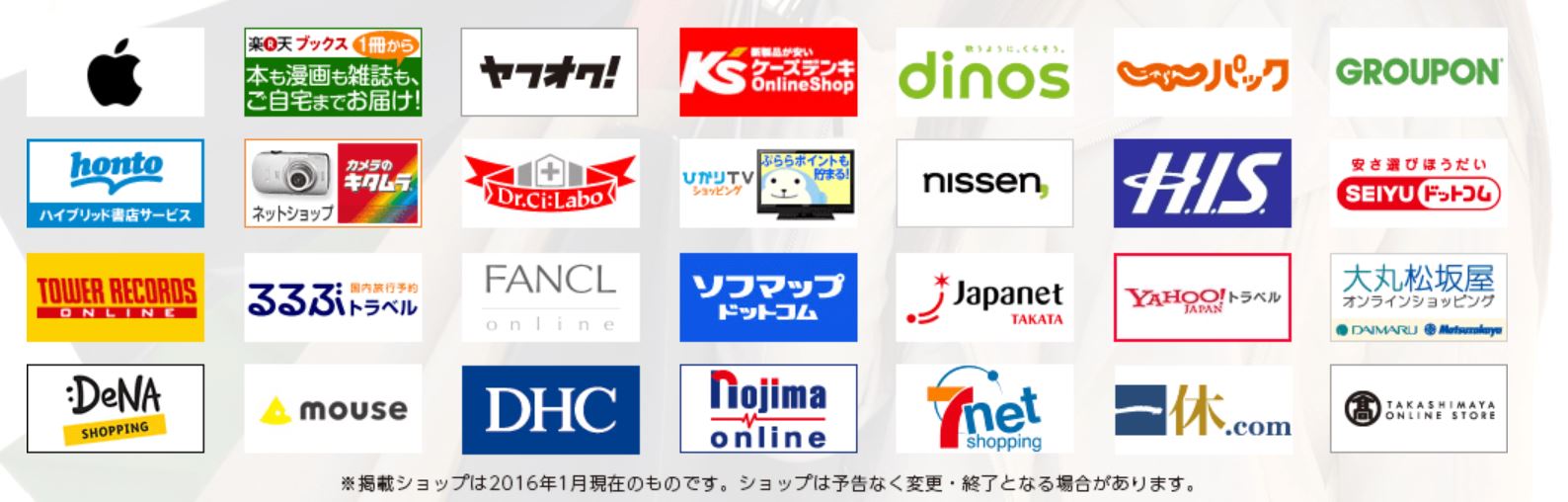 ライフカードポイントアップモール